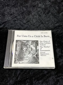 Choir of New College Oxford - For Unto Us a Child is Born - Tested CD 1989 - Picture 1 of 3