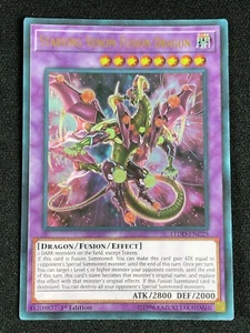 YUGIOH STARVING VEMON FUSION DRAGON LEDD-ENC25 1ST ULTRA NM - Picture 1 of 1