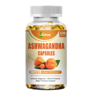 KSM-66 Ashwagandha 2100mg 120 Caps Supports Energy, Reduces Anxiety, Relaxation - Picture 1 of 10