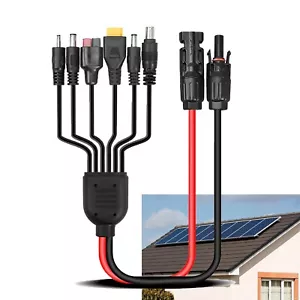 Solar Panel Connector to DC Adapter Extension Cable 12 16 AWG with 4 DC Ports - Picture 1 of 8