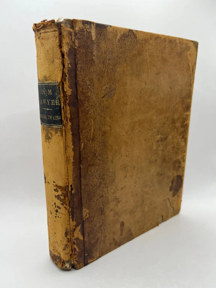 Mark TWAIN /The Adventures of TOM SAWYER, 1876, Early First Edition, Leather - Image 1 of 4