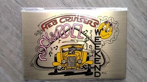 T-C B Cruisers Rock & Roll Weekend Metal Plaque Hot Rod Car Art - Picture 1 of 2