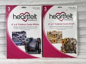CARTE PIEGHEVOLI Heartfelt Creations 6”X6” - Bianco HCCF1-445-2 & Kraft HCCF1-445-3 - Foto 1 di 6