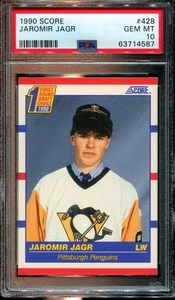 1990 SCORE #428 JAROMIR JAGR RC PENGUINS PSA 10 - Picture 1 of 91