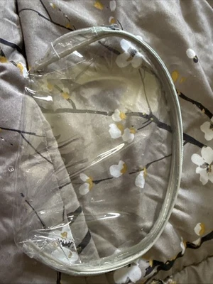 Clear Oval Shape Cosmetics Bag With Gray Zipper NWOT - Image 1 of 4