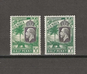 GAMBIA 1922/29 SG 122 + 123 MINT - Picture 1 of 2