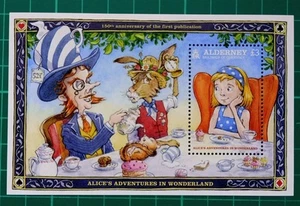ALDERNEY 2015 ALICE ADVENTURES IN WONDERLAND MINIATURE SHEET UM - Picture 1 of 2