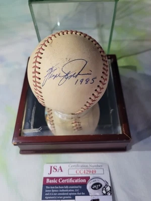 Fergie Jenkins Signed Auto Game Baseball Inscribed 1985 JSA COA - Image 1 of 4