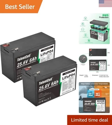 Versatile 2-Pack 24V LiFePO4 Lithium Batteries - Perfect for Camping & Toys - Image 1 of 4