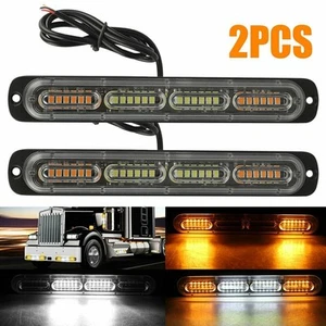 19cm Light Strobe Bar Car Truck Flash Hazard Warning light x2 - Picture 1 of 12