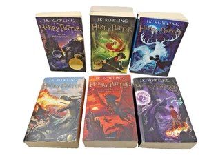 Harry Potter Book Set J.K. Rowling 1, 2, 3,4,5 & 7 Paperback - Picture 1 of 18
