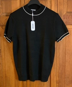Men's NEW Coofandy Short Sleeve Black Pullover Shirt - L - Picture 1 of 4