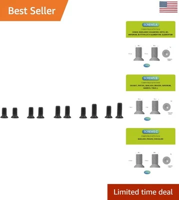 Stylish Black Stainless Steel Screws M3-0.5 for Knife Customization - 10 Count - Image 1 of 4