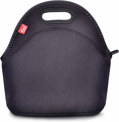 Bolsa de almuerzo negra Yookee Home, lonchera aislante, térmica gruesa y reutilizable  Foto 1 de 4