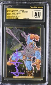 Marvel Masterpieces '92 Silver Surfer vs Thanos CGC AUTO 10 signed Joe Jusko - Picture 1 of 2