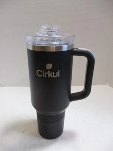 Cirkul 40 Oz Strawsip Tumbler Carbonite Black  With Handle Stainless Steel Mug - Picture 1 of 19