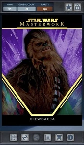 Star Wars Card Trader Masterwork 2024 - Chrome Purple Epic - Chewbacca - Picture 1 of 1