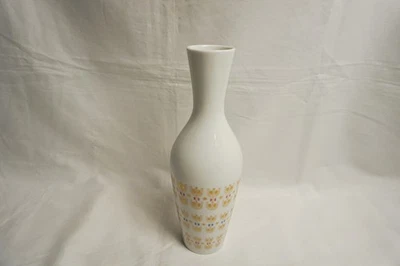 Vase von Fürstenberg,schlanke Form weiß mit Golddekor - Bild 1 von 2