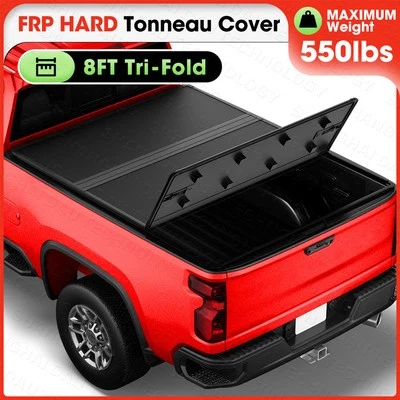 8ft Hard Truck Bed Tonneau Cover for Chevy Silverado GMC Sierra 1500 2500 3500HD - Image 1 of 4