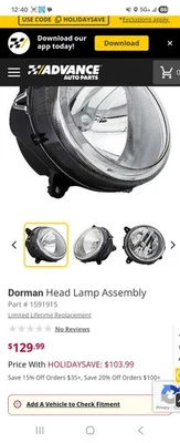 Conjunto de faros Dorman 1591915 Foto 1 de 3