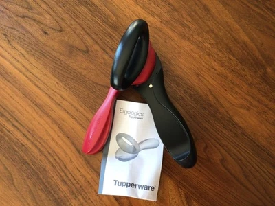NEW Black & RED CAN OPENER Tupperware Smooth Cut No Sharp Edges - Image 1 of 4