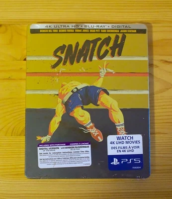 Snatch 4K UHD Blu-ray Brad Pitt Limited Edition Steelbook Brand New Rare OOP - Image 1 of 3