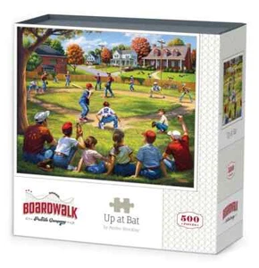 Up at Bat 500 Piece Jigsaw Puzzle Boardwalk New - Picture 1 of 3