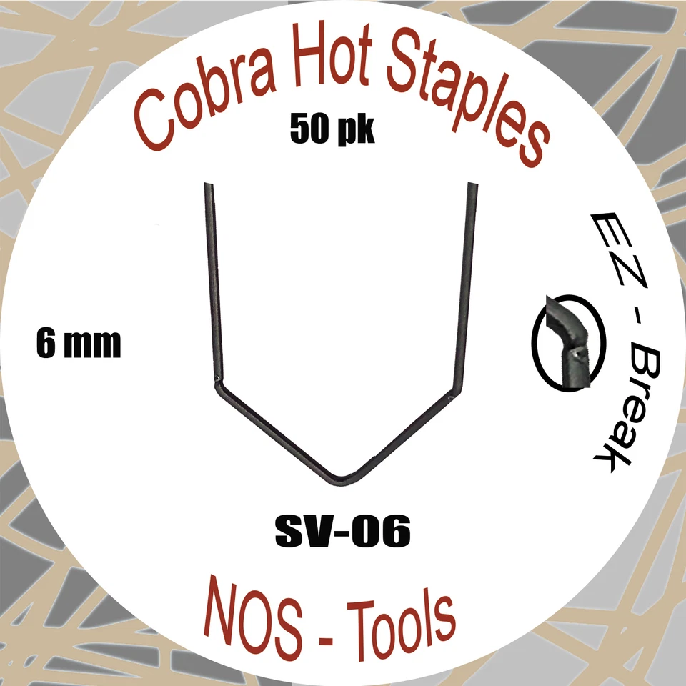 Pre-cut Hot Staples For Plastic Welder SV-06 V-Pattern 6mm Foto 1 de 1