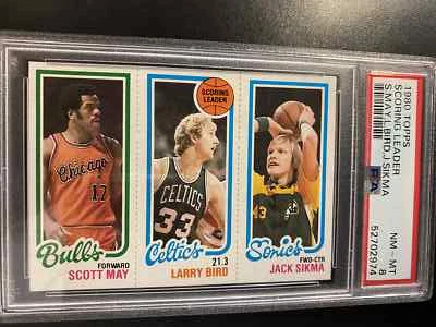 1980 Topps Scoring Leader May-Bird-Sikma PSA 8 NM-MT - Image 1 of 2