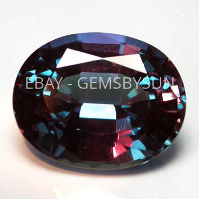 Lab Created Pulled Alexandrite True Color Change Oval Loose Stones (4x3-12x10mm) - Image 1 of 2