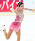 1158 Robe de patinage figurine filles strass maille robe de patinage sur glace