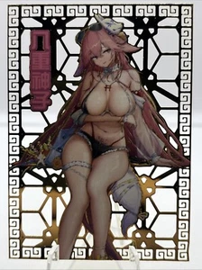 Peach Party - Metal Redemption Card  Goddess Story - Yae Miko READ DESCRIPTION - Picture 1 of 2