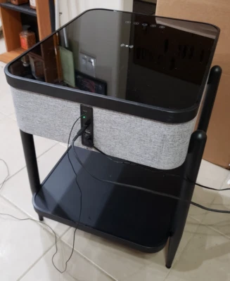 Tested Working Ashley Furniture Jorvalee Accent Table Gray/Black Bluetooth Aux - Image 1 of 4