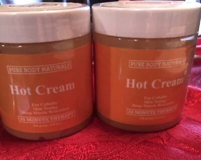 Two 8.8 Oz Jars - Pure Body Naturals Hot Cream-Cellulite and Muscle Relaxation - Image 1 of 4