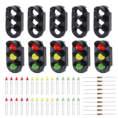 10 sets Target Faces With 3-LEDs for 1:150 Railway Signal N Z Scale 3 Aspects - Image 1 of 4