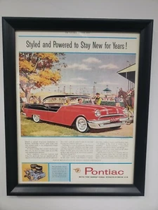 Pontiac 870 Catalina década de 1950 anuncio rojo estilo eléctrico estampado de automóvil anuncio - Imagen 1 de 2