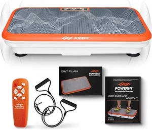Powerfit Elite Vibration Plate Exercise Machine w/ Loop Resistance Bands Remote - Picture 1 of 6