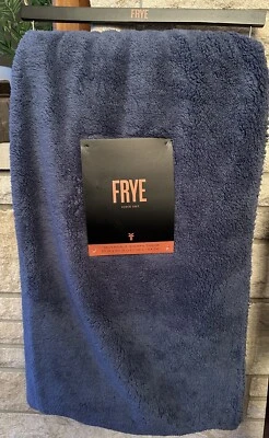 Frye NWT Fleece  Blanket-  Reversible white - Blue 50" x 60" - Image 1 of 4