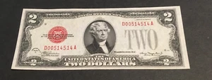 1928 D $2.00 TWO DOLLAR RED SEAL NOTE uncirculated choice Nice repeater 514 514 - Picture 1 of 2