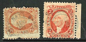 1866-67 Banking Proprietary Washington Revenue 2 Cent US 79F21 - Picture 1 of 3