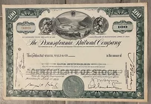 100 acciones de colección de The Pennsylvania Railroad certificados originales 1957 - Imagen 1 de 2