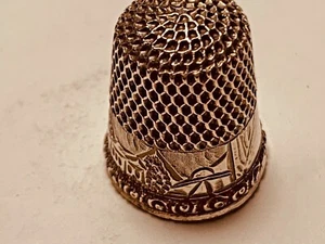Vintage Sterling Thimble ( Anchor)  ID. Number 955 - Picture 1 of 5