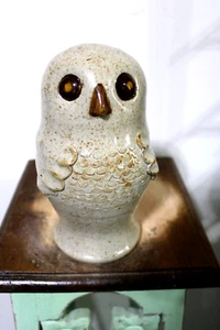 MIKE CRAVEN ( rare owl) POTTERY FOLK ART 8''X5'' - Picture 1 of 11