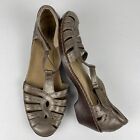 Clarks Collection Women?S Cut Out Sandals Closed Toe Patent Leather 9 M
