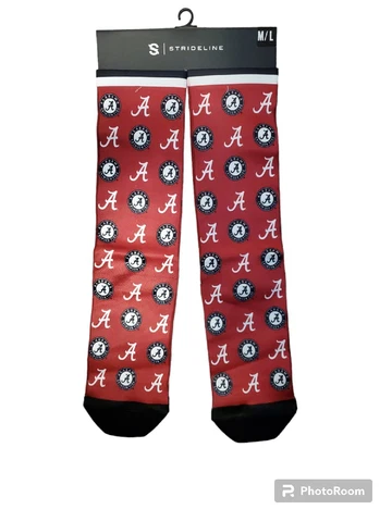Alabama Crimson Tide Dress Socks University Strideline NCAA Wear Cover