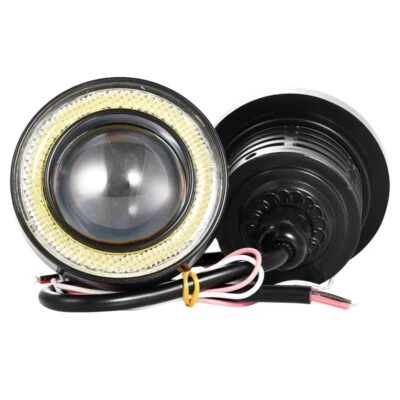 2X 2.5" Inch Car Projector LED Fog Light COB Halo Angel Eye Ring Bulb Lamp DRL - Image 1 of 4