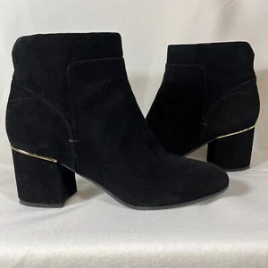 Easy Spirit Leather Suede Black Boots Gold Accent Size US 8.5 - Picture 1 of 10