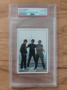 1987 RUN DMC ROOKIE CARD PSA 6 PANINI SMASH HITS COLLECTION # 195 HOF - Picture 1 of 4
