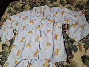 VTG RARE NWT Disneys Sincerely Pooh Tigger Lilac Blue XL Pajama Set - Picture 1 of 1