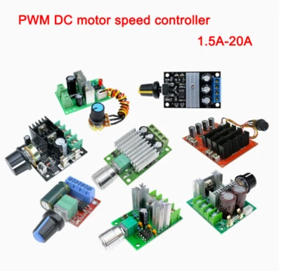 PWM DC Motordrehzahlregler Treibermodul LED Dimmmotor Schaltplatine 2A-20A - Bild 1 von 4